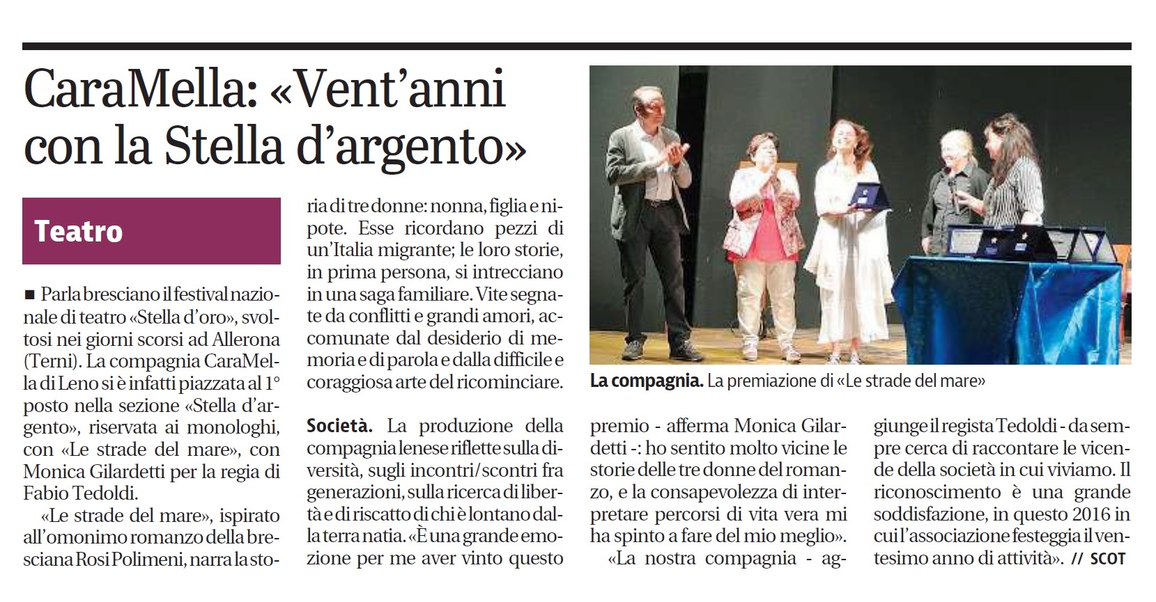 Rassegna Stampa Stella D’Oro